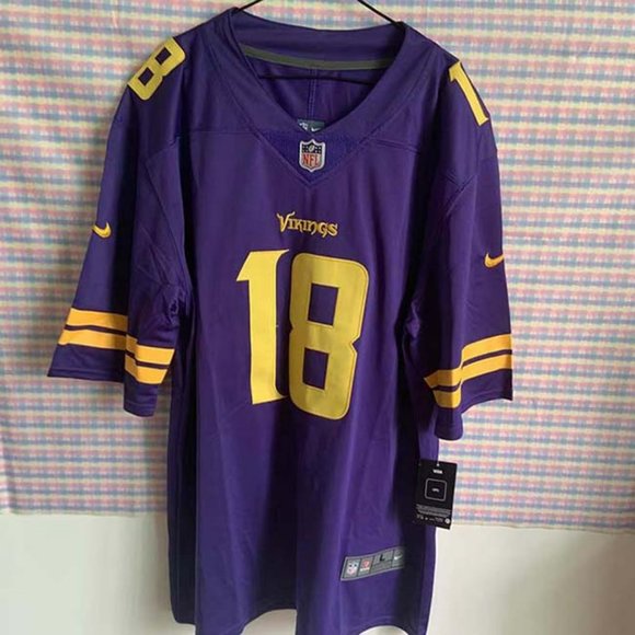 NFL Vikings Justin Jefferson #18 Purple Jersey